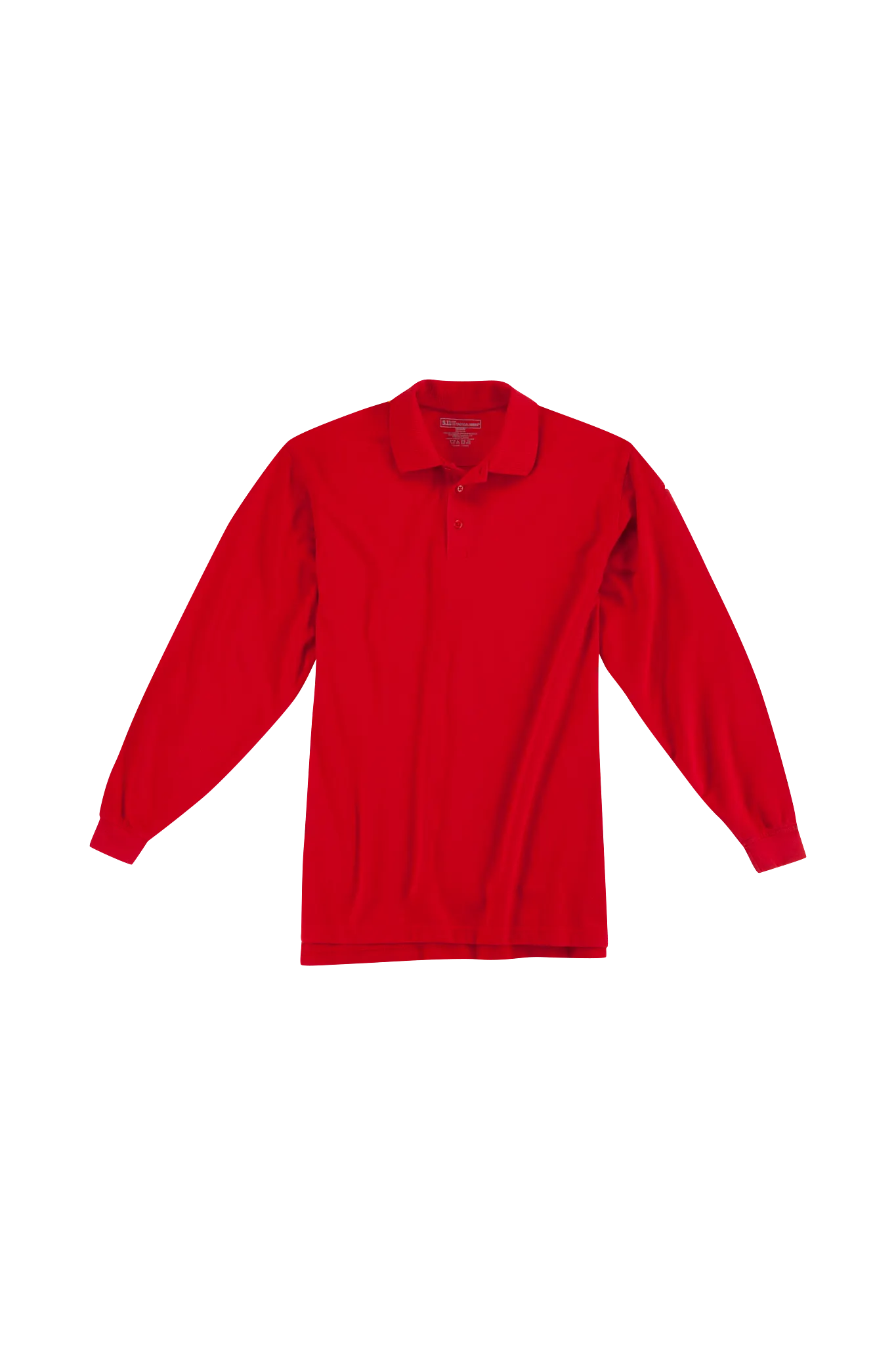 Tactical Polo Shirt, 100% Cotton, Button, Red, 3XL